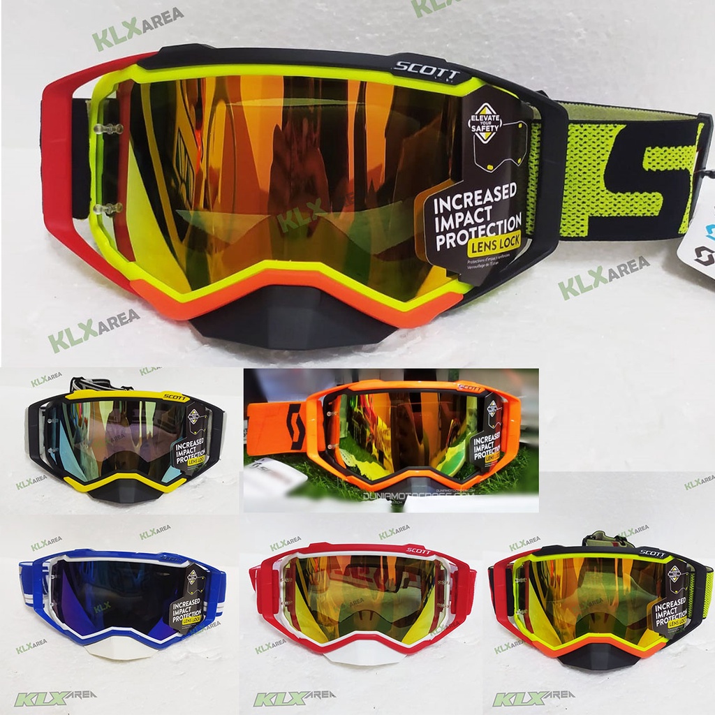 Goggle Google Scott Scot FluoRed Trail Motocross model 100 percent fox