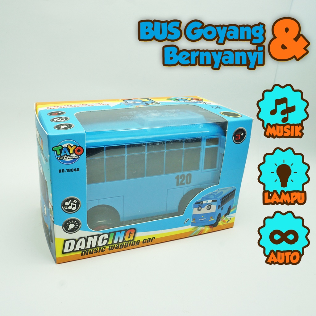 Dancing Bus Mainan Bus Tayo Goyang dan Bernyanyi 1804B