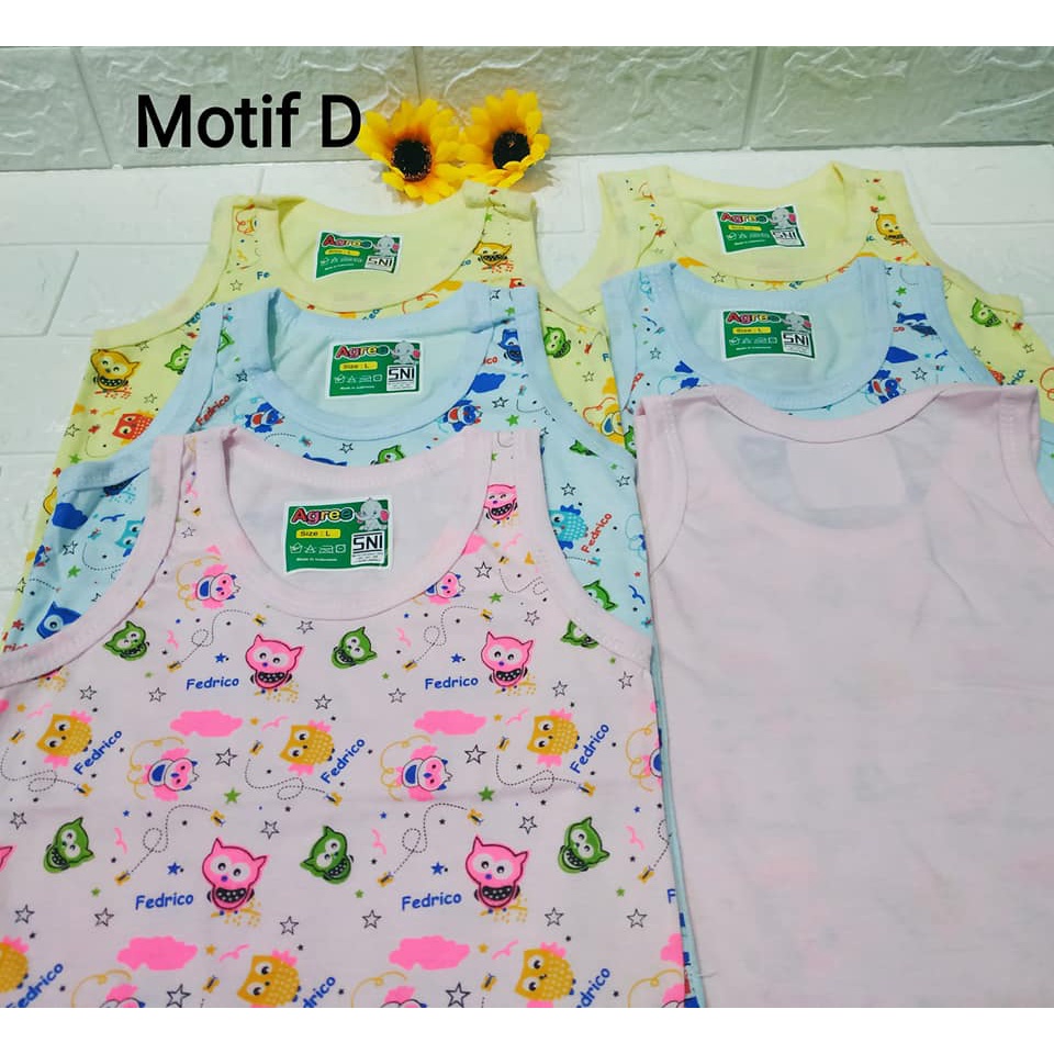 Kaos Dalam Anak Motif Singlet Agreekids Size S - XL