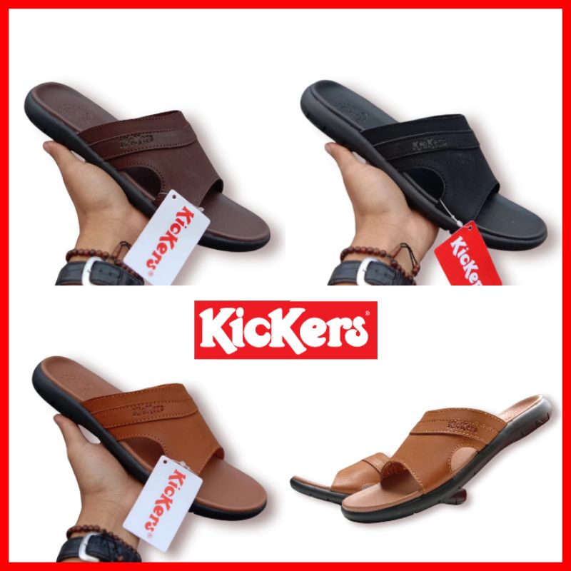 SANDAL PRIA KICKERS KULIT / SENDAL JEPIT COWOK KASUAL FORMAL / SANDAL JAPIT LAKI-LAKI PROMO / SENDAL LEBARAN