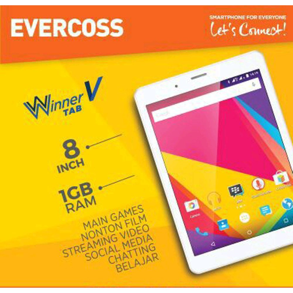 tab. tablet 8inch. evercoss AT8B. RAM 1GB