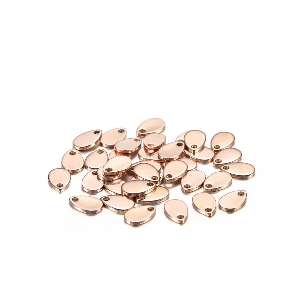 Berbentuk Hati Tetesan Air Bentuk Oval Liontin Stainless Steel untuk DIY Pesona Liontin Fashion Perhiasan Aksesoris（20pcs）