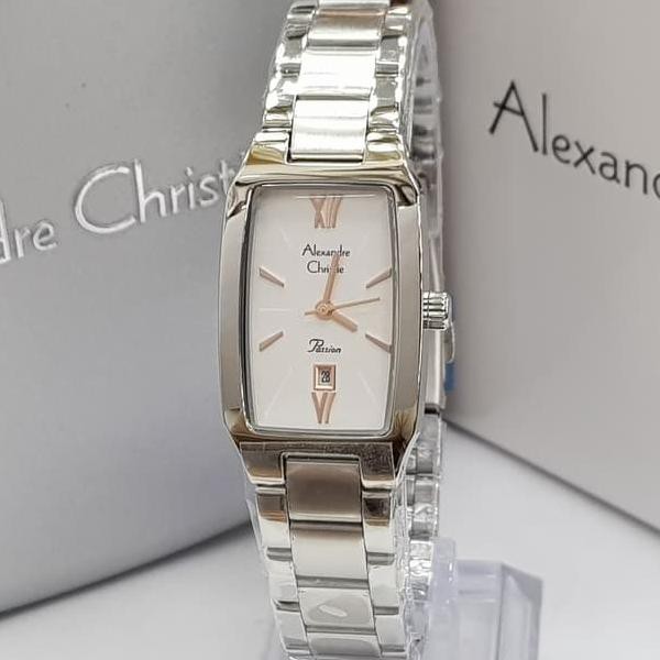 Jam Tangan Wanita Alexandre Christie AC 2455 Silver Original unisex