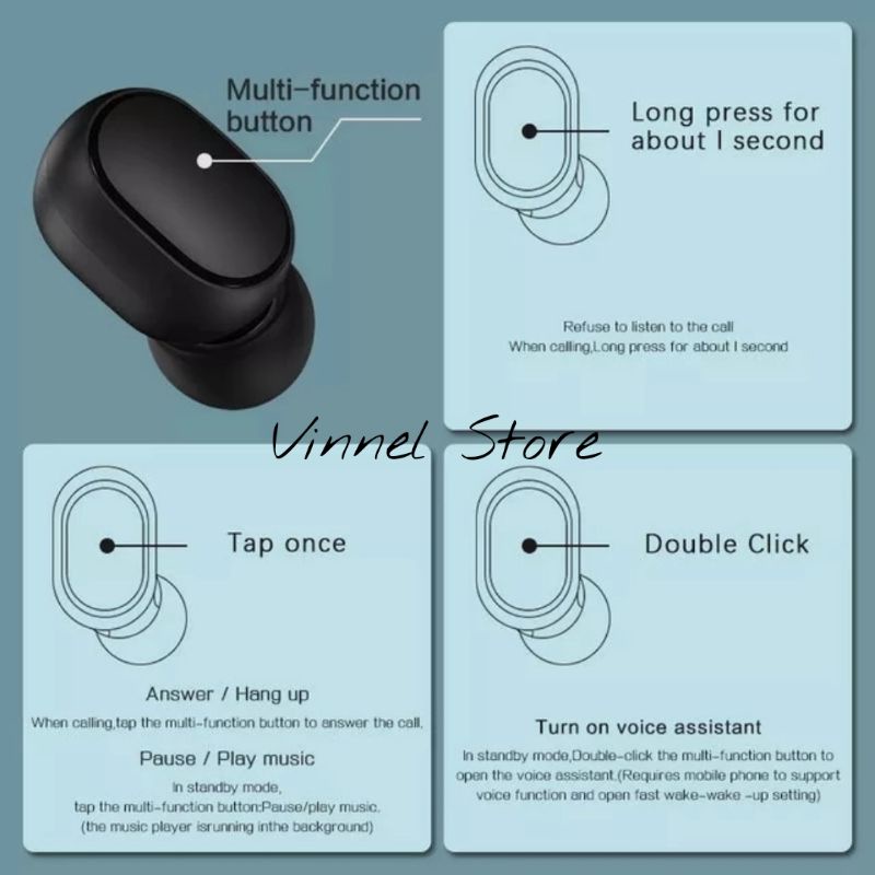 Headset Bluetooth XIAOMI AIRDOTS Sport True Wireless Earphone Airpods - earphone  XIAOMI AIRDOTS