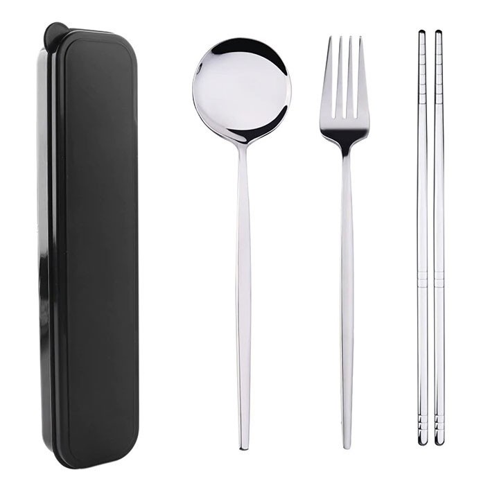 Set Perlengkapan Makan Sendok Garpu Sumpit Cutlery Dinner Set - A11