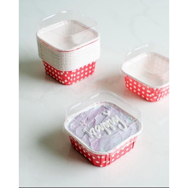 Wadah Cupcake Tiramisu Bento Cake Box Mini / Tempat Dessert Box