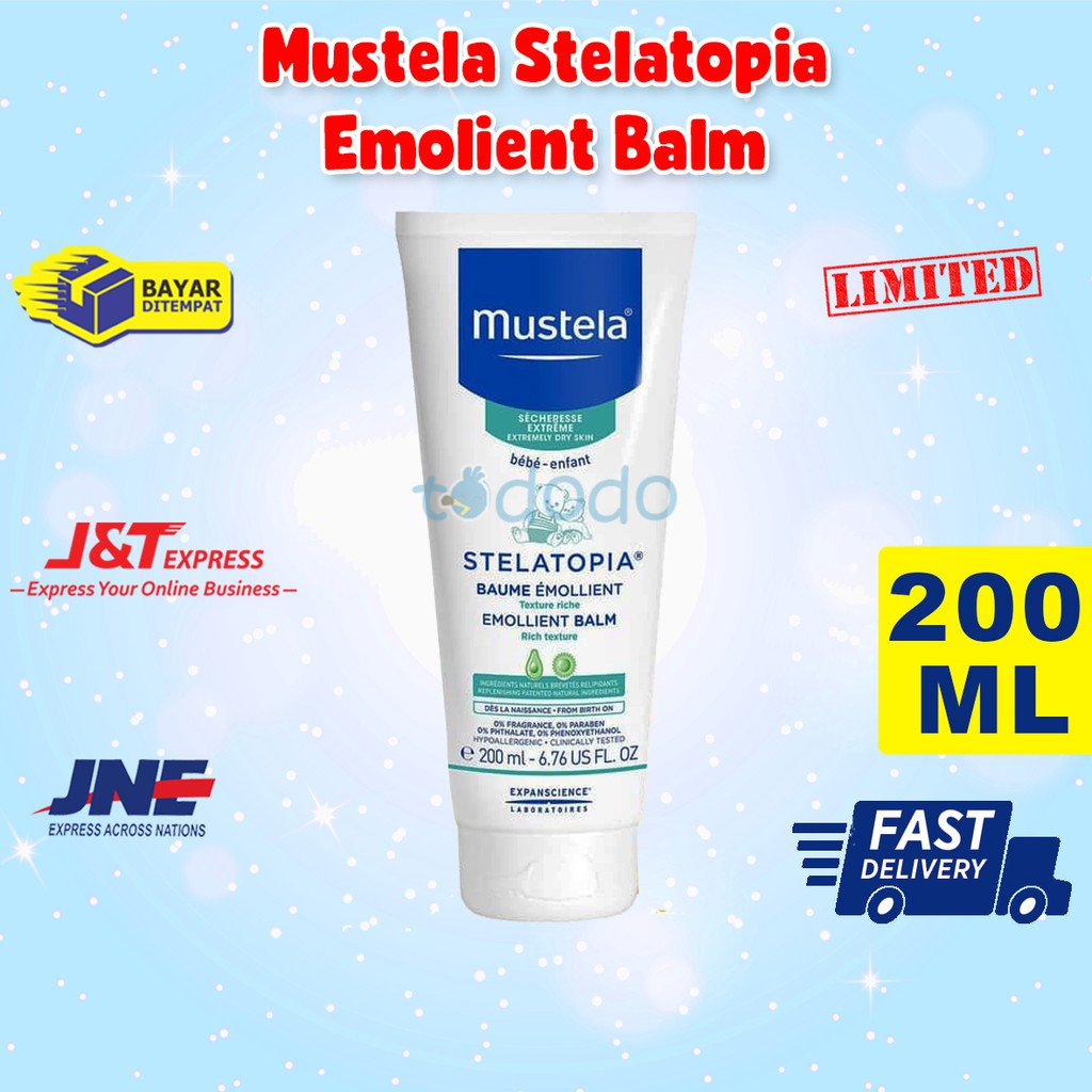 Pelembab Kulit Bayi Mustela Stelatopia Emolient Balm 200ml - Perawatan Kulit Eksim