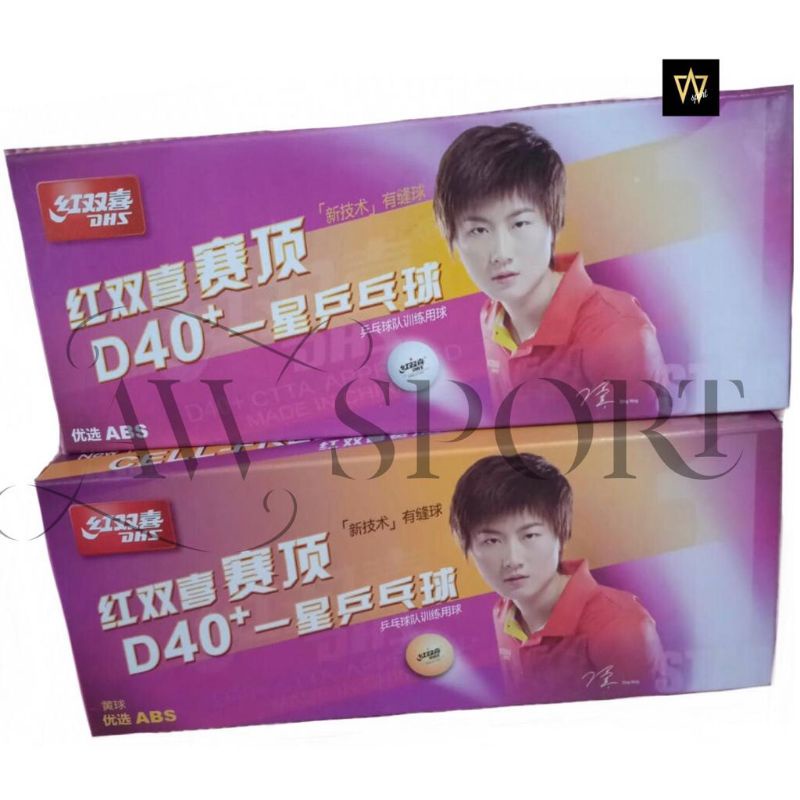 Bola Pingpong DHS D40+ Bintang 1 isi 10 / Bola Tenis Meja DHS