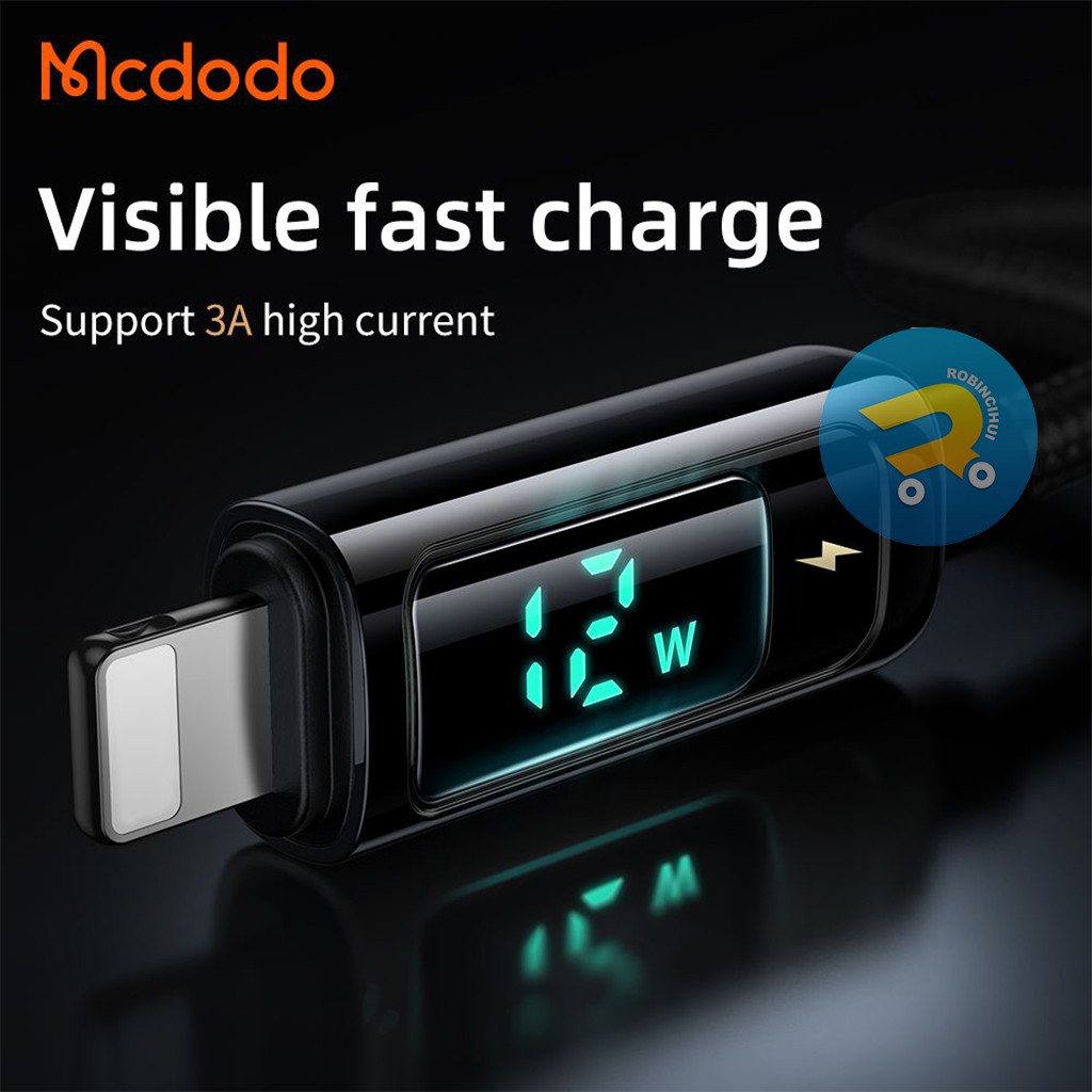 MCDODO Kabel Lightning Digital Display Pro Fast Charging 3A - Charger - Kabel Data Fast Charging - Charger Fast Charging –  Lightning Fast Charging - Kabel Charger ORIGINAL