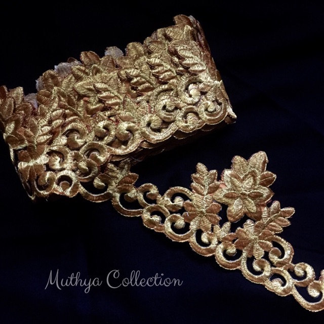 Renda Bordir Meteran Gold