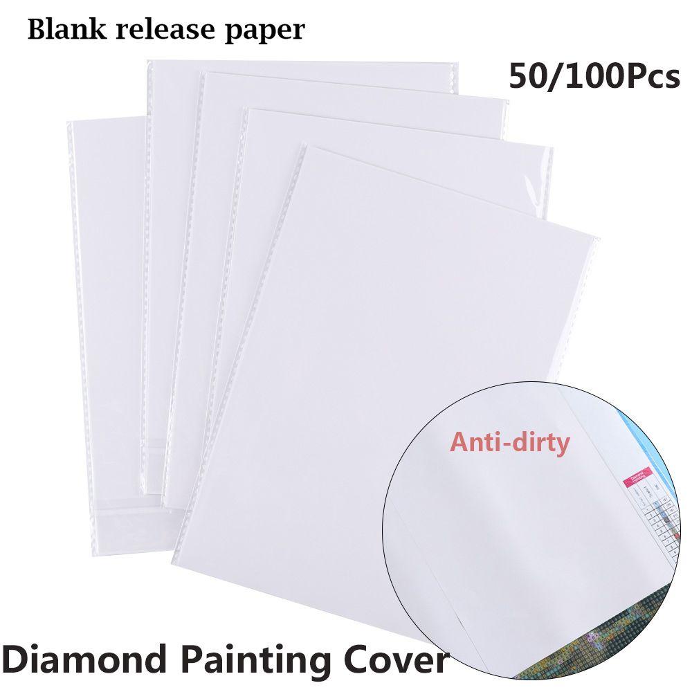 Suyo 50/100pcs Berlian Lukisan Penutup Kerajinan Tangan Aksesoris Tahan Debu Pengganti Cross Stitch Alat