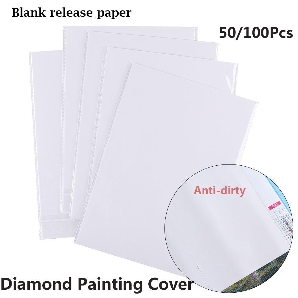 R-flower 50 / 100pcs Cover Lukisan Diamond Anti Debu / Kotor