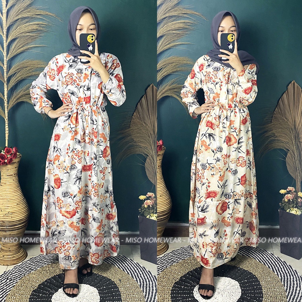 (1kg muat 4 Pcs) Syafana Glamour Maxi Dress Floral