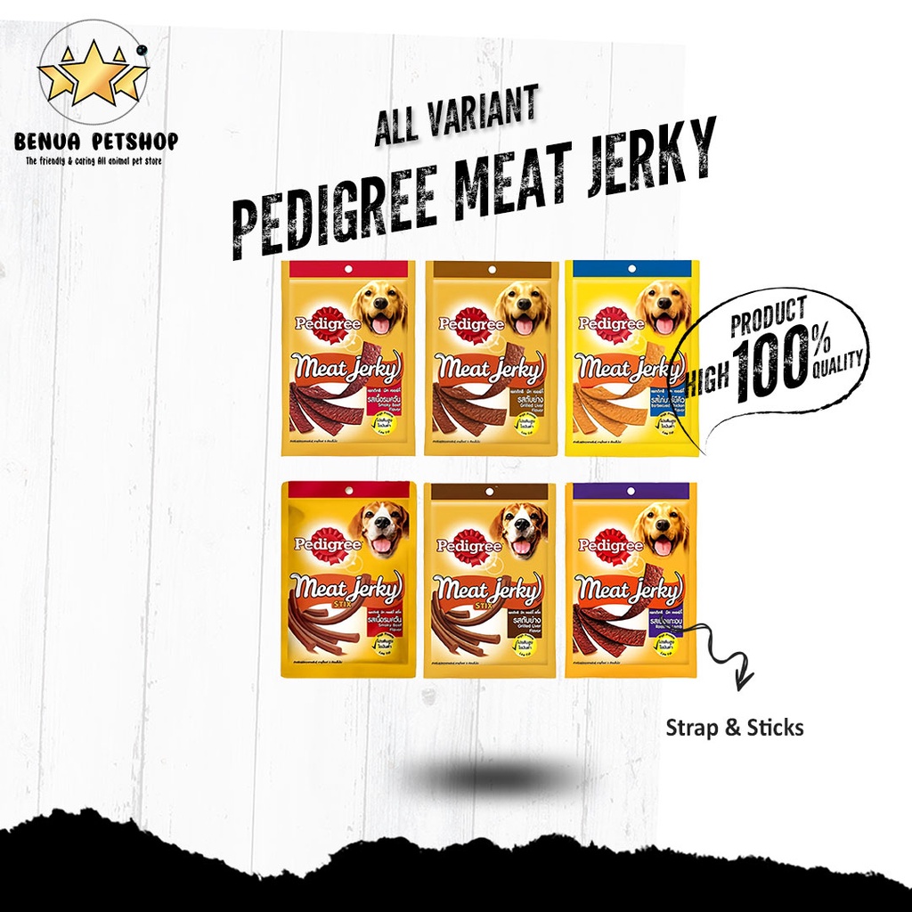 Makanan Snack Anjing Pedigree Meat Jerky all varian