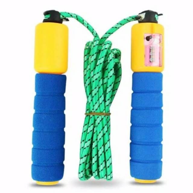 Jump Rope Skiping Soft Handle with Counter / Tali Lompat Skipping Dengan Penghitung Loncatan / Tali Skipping