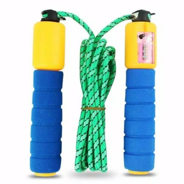 Jump Rope Skiping Soft Handle with Counter / Tali Lompat Skipping Dengan Penghitung Loncatan / Tali Skipping