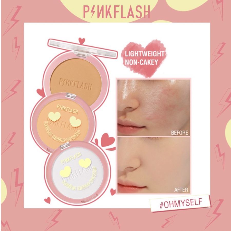 [ PINKFLASH ] OhMySelf Pressed Powder Long-lasting Matte Lightweight Oil Control Special Edition