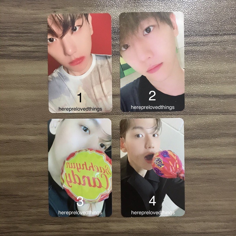 [Official Goods] Baekhyun exo official photocard delight album cinnamon mint honey ver pc bbh candy