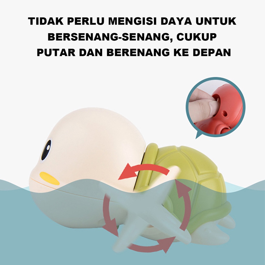 Mainan Mandi Bayi Anak Bergerak Model Berenang Diputar Bath Toys