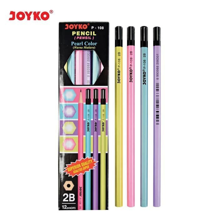 Pencil / Pensil Joyko P-108 / 2B / Pearl / 1 BOX 12 PCS