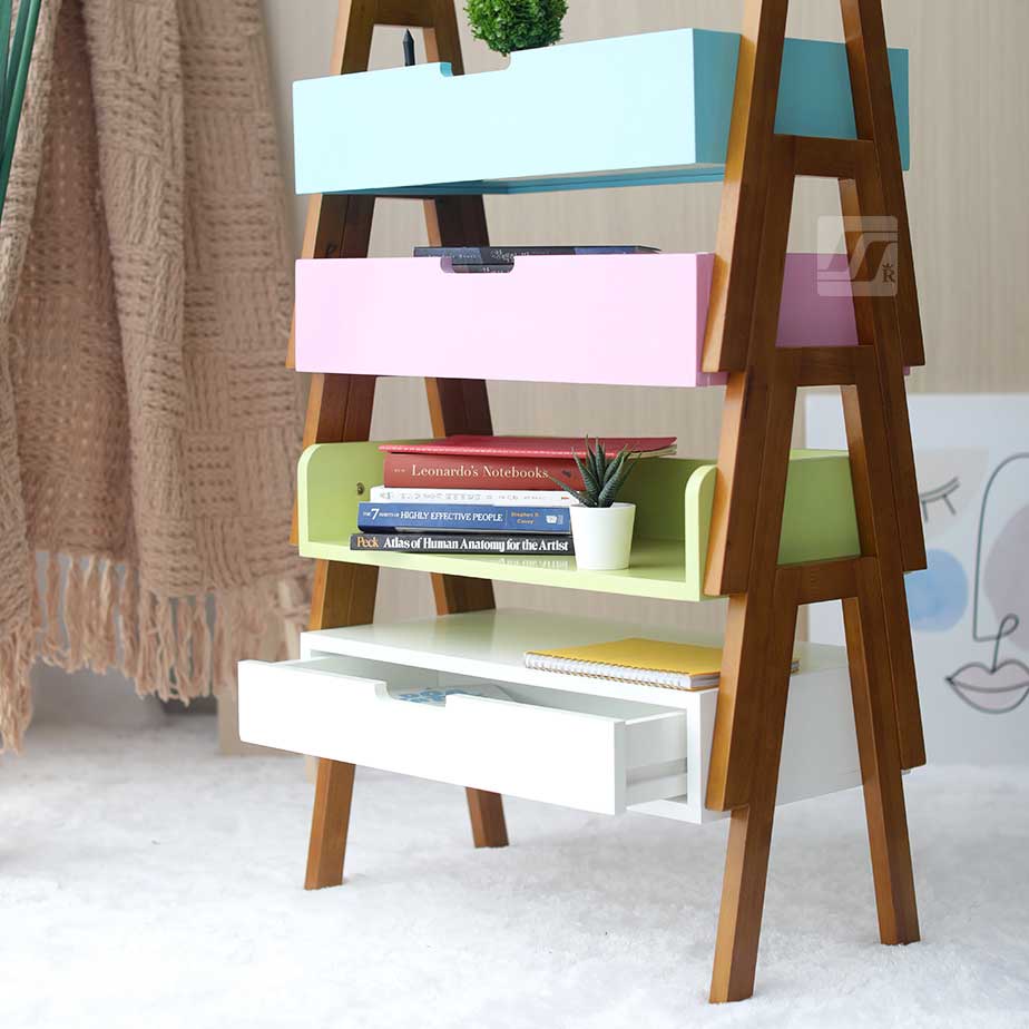 Rak Kayu Serbaguna Minimalis Kamar tidur Lismore