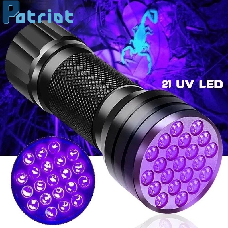 [ 21LED Invisible Handy Purple Powerful Flashlight  For Outdoor Camping Hiking Camping Accessories ]