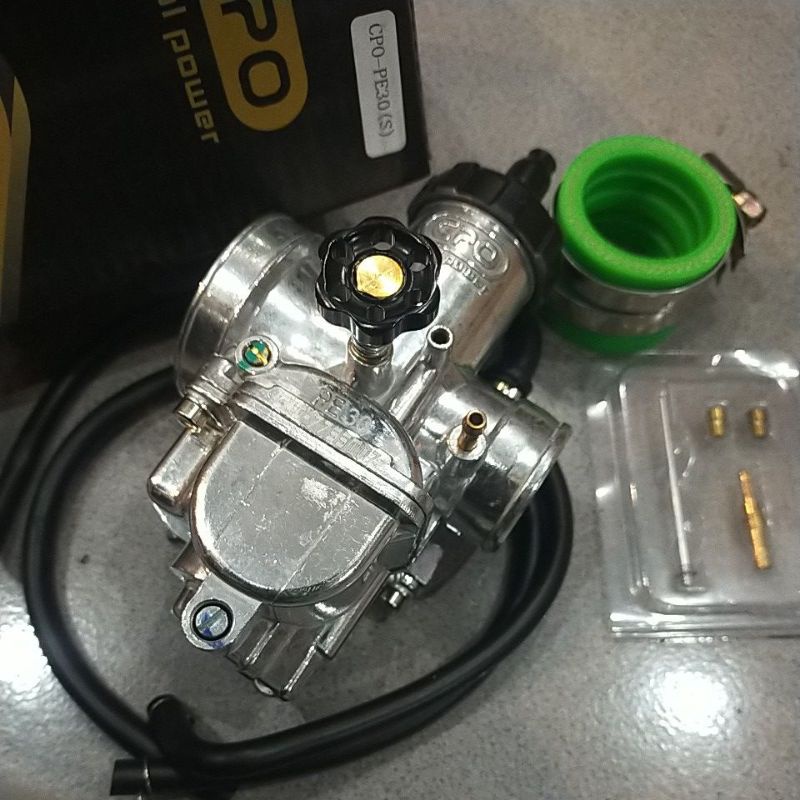 KARBURATOR PE 24 26 28 30  MOTO MASTER CPO 30MM FREE 2PILOTJET 2MAINJET 1JARUM KARBU motomaster skep kuningan-CPO.pe30+6bagian