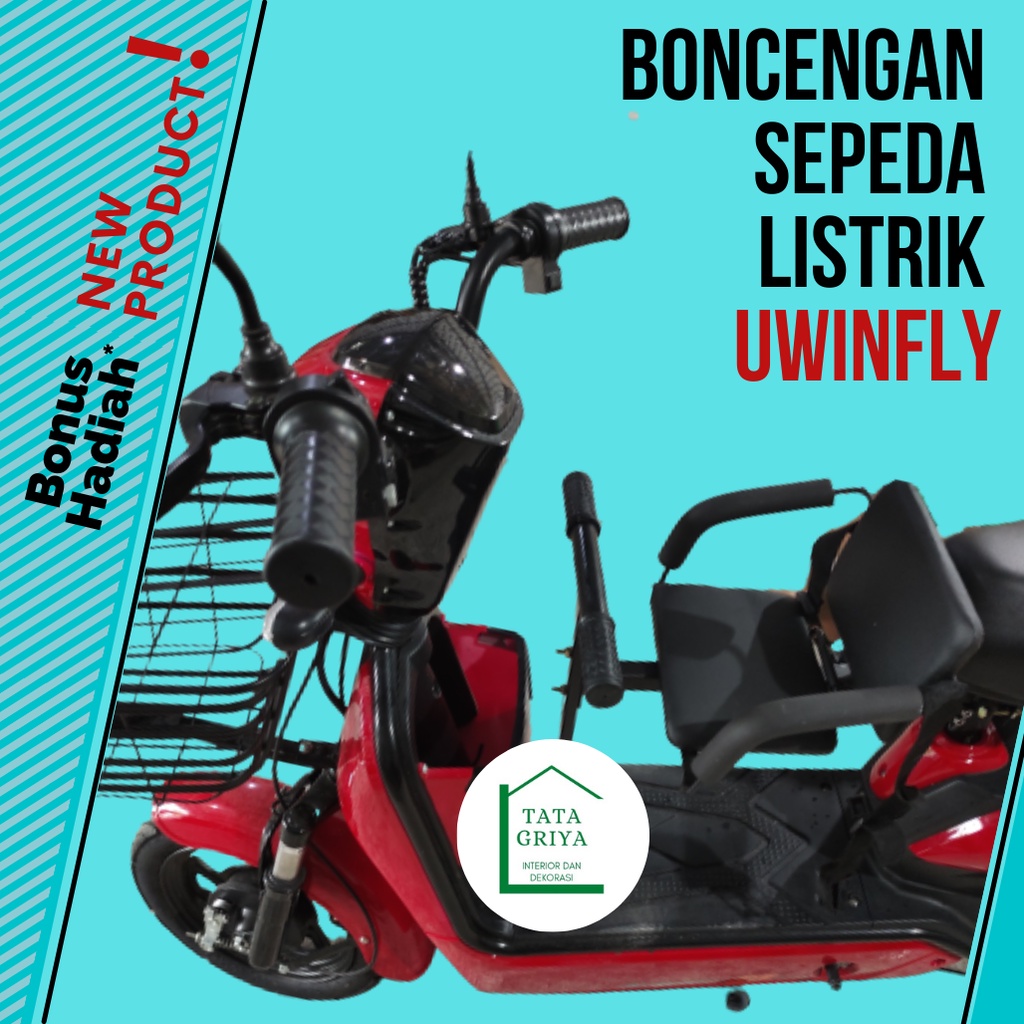 kursi boncengan sepeda listrik anak depan bisa untuk uwinfly selis goda exotic dll