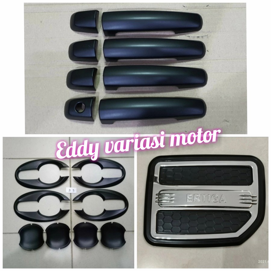 PAKET Handle Outer &amp; Tank Cover Hitam Doff Mobil ERTIGA 2012-2017