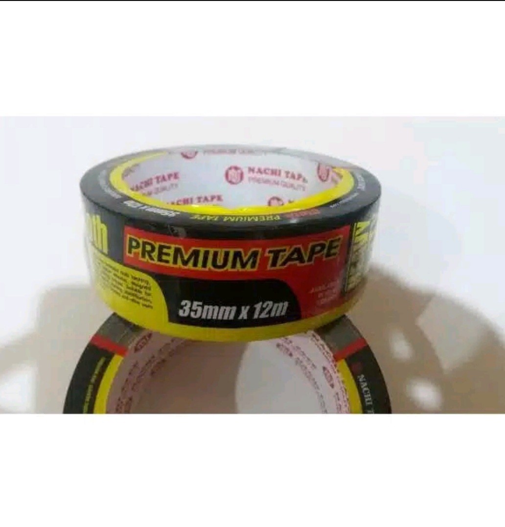Lakban Kain Hitam Isolasi Tape Nachi 1 X 12 Meter (23 Mm X 12 Meter)