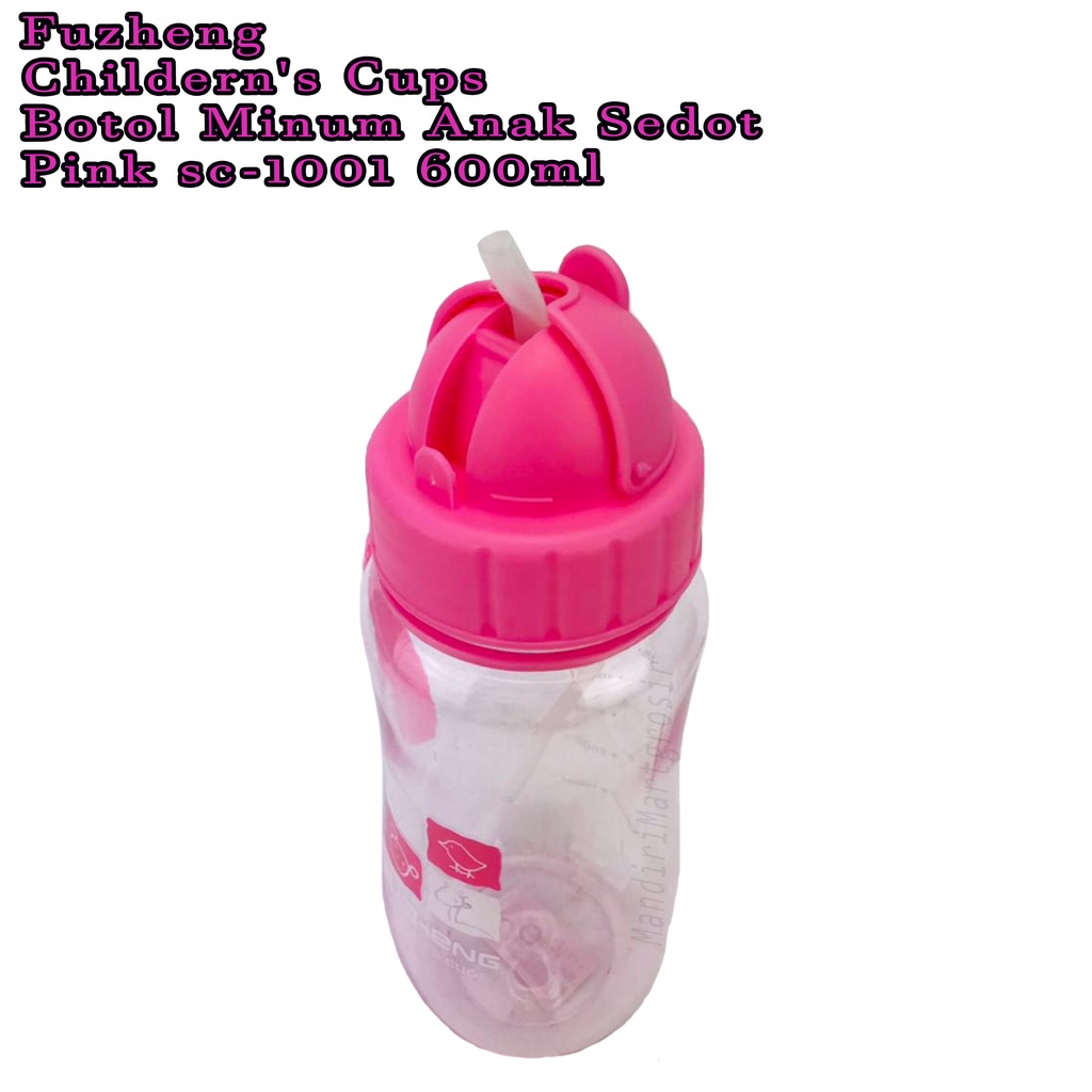 Botol Minum Anak sedot* Childern's Cups * Botol minum * Motif Pink SC-1001 * 600ml