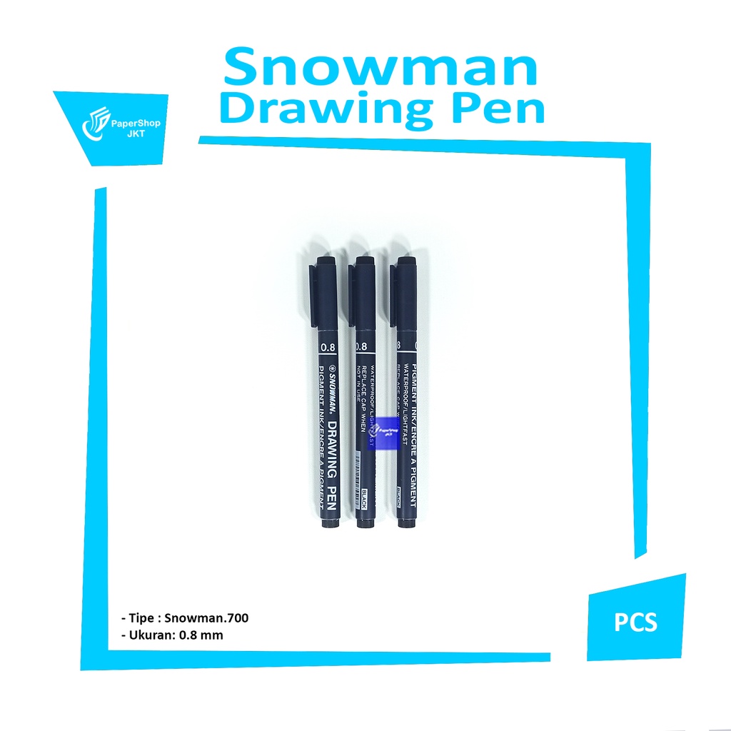 

SNOWMAN - Drawing Pen 700 Hitam 0.8 - Pcs