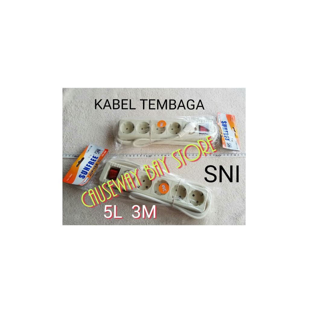 STOP KONTAK KABEL SUNFREE 5L 3M SUNFREE
