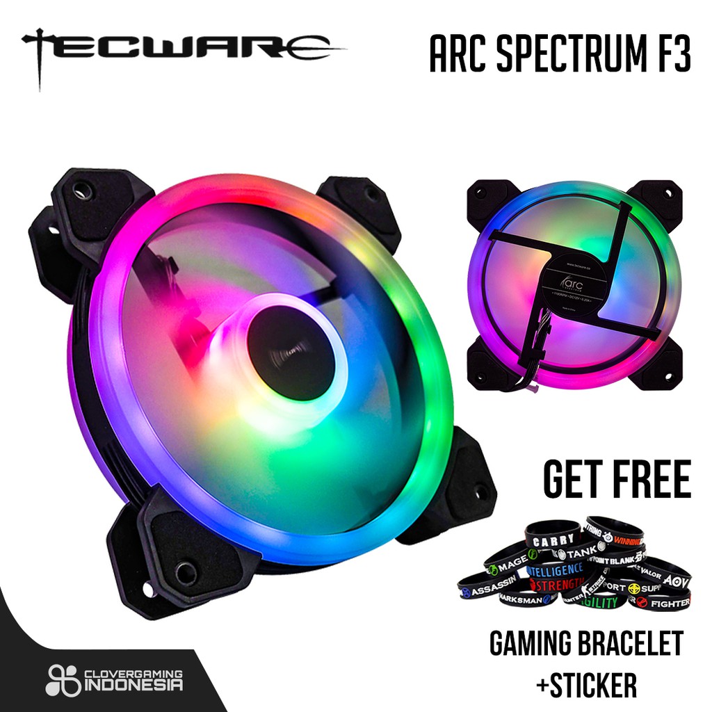 Jual Tecware Arc Spectrum F3 RGB PC Fan 120mm Fan Indonesia|Shopee ...