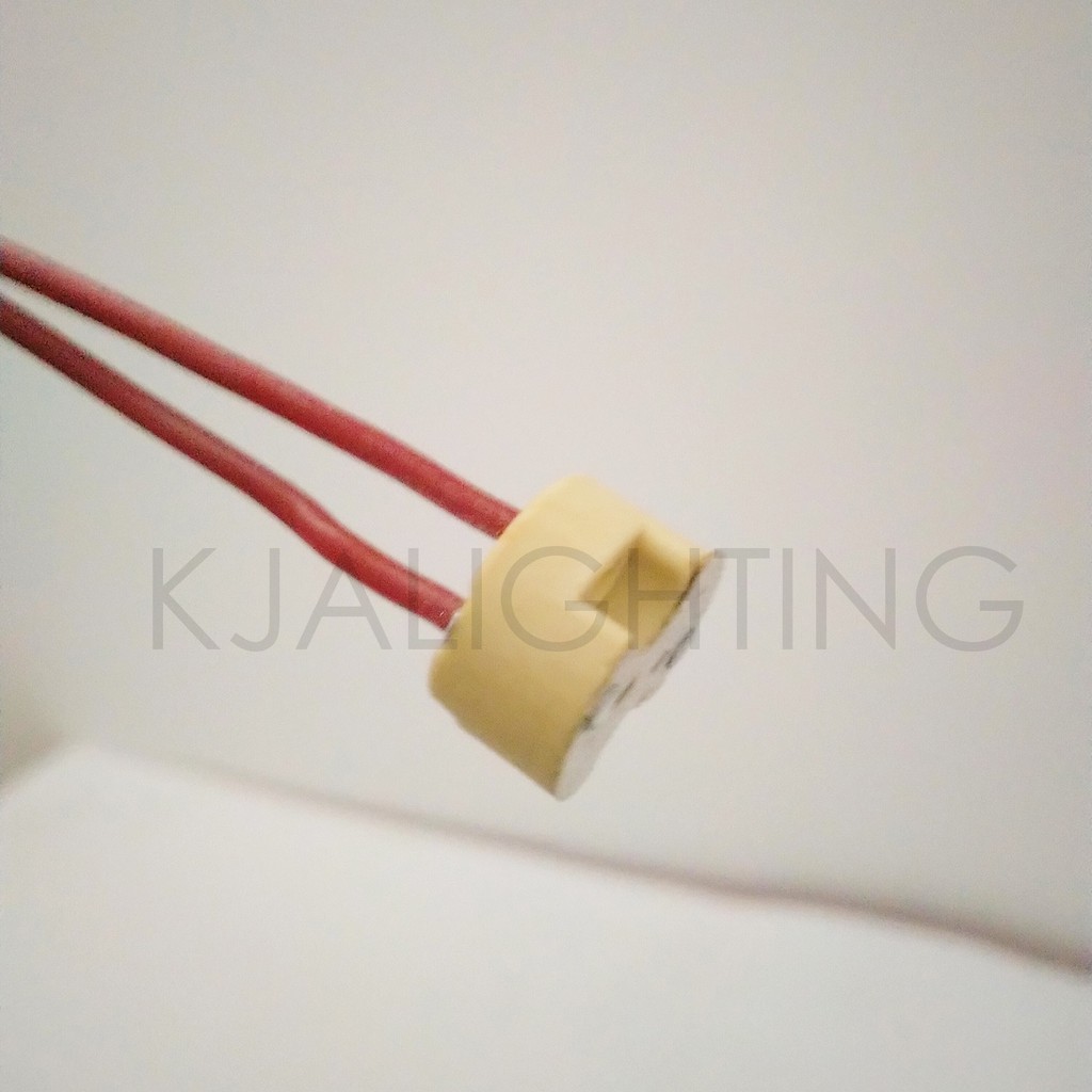 Fitting Lampu Halogen Tusuk G5.3 MR16 Kabel Merah