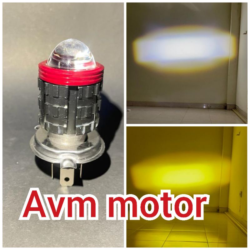 Lampu depan H4 laser Lampu laser H4 putih kuning