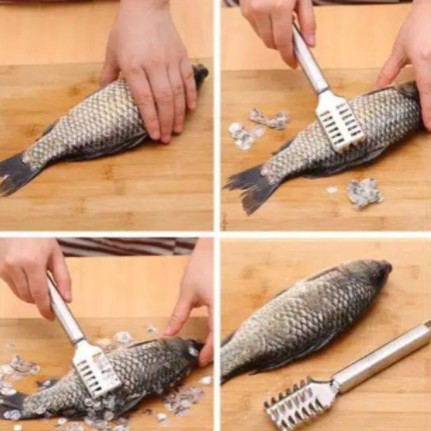 [ Cinicini ] Alat Pembersih Sisik Ikan Stainless Steel Fish Skin Scaller