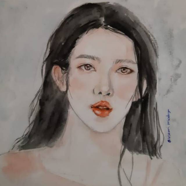 

Lukisan Wajah Watercolour a4