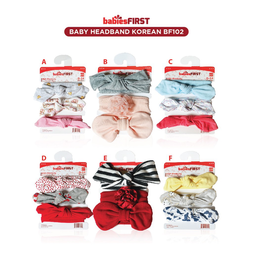 BabiesFirst Bandana BF102 0-24 Bulan isi 3 Pcs