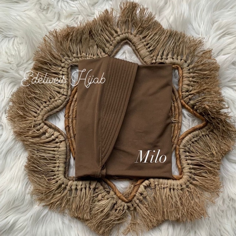Bergo Hamidah ( ORI ) / Bergo Jersey Menutup Dada / Hijab Instan Jersey-Milo
