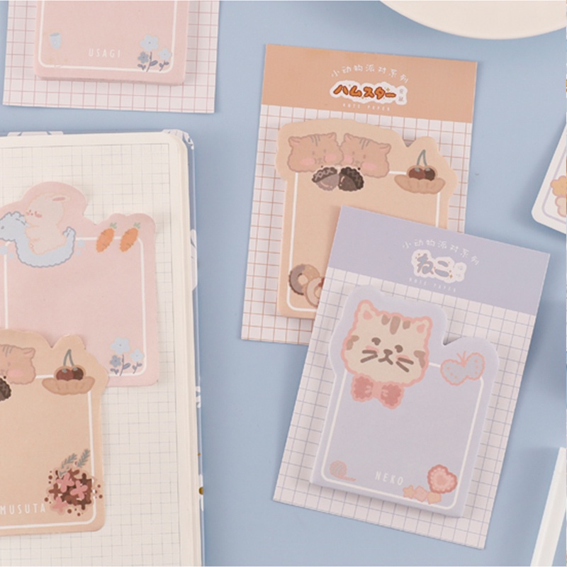 Korean Cartoon Sticky Notes Girls Memo Pad Guestbook