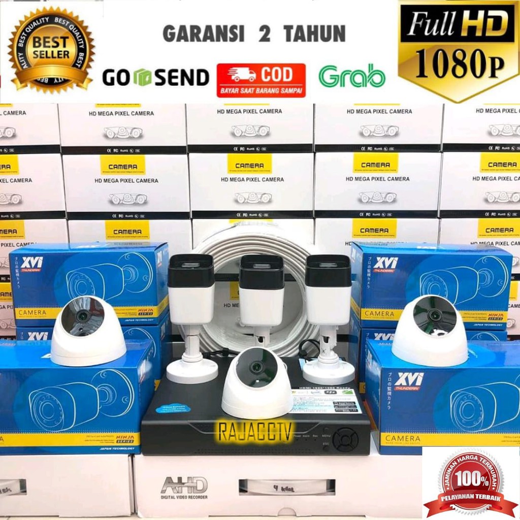 PAKET CCTV 8CHANNEL 6CAMERA 8CHENEL 6KAMERA 5MP 1080P IC SONY TURBO HD KOMPLIT TINGGAL PASANG