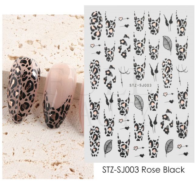 Sticker Gold Flower Mix White Summer Nail Sticker Best Seller / Stiker Kuku Instant Motif Gaya Jepang
