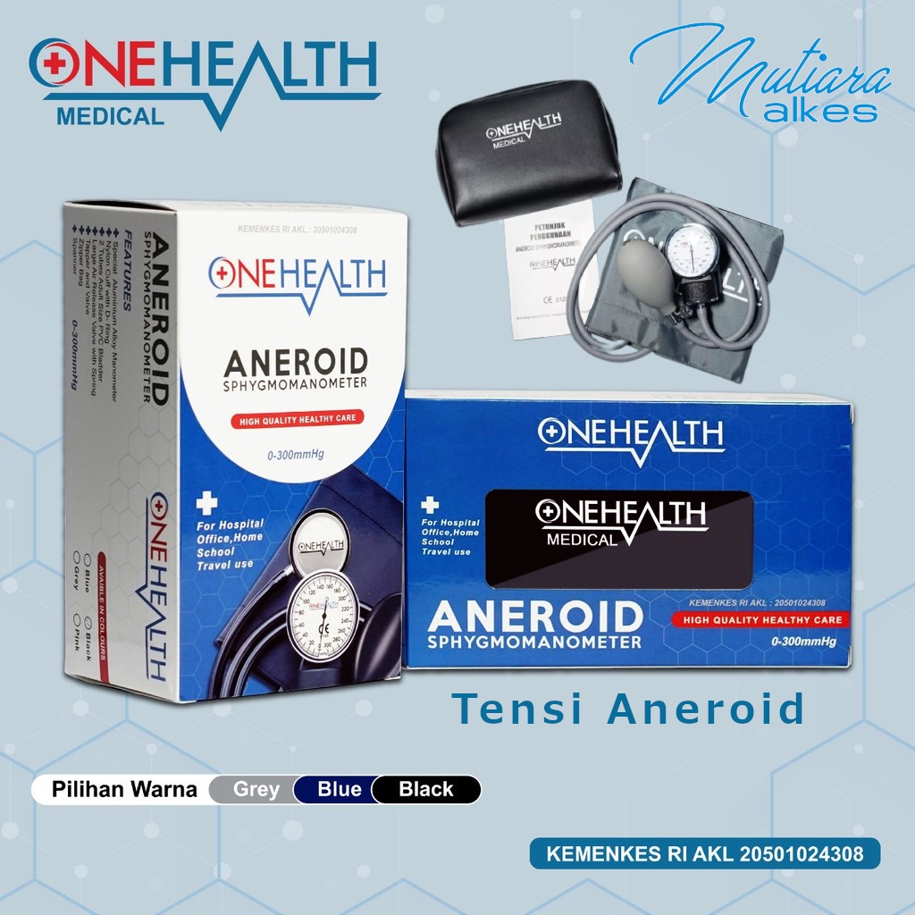 Aneroid Sphygmomanometer Tensi Meter 300mmHg ONEHEALTH