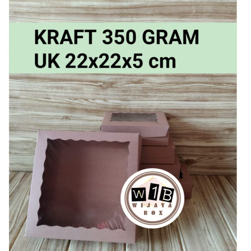 

Dus brownis/ Kraft 350gr laminating uk 22x22x5 cm