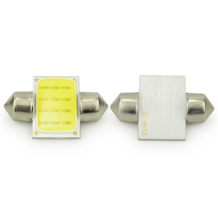 Lampu Plafon Interior Mobil LED Super White 31mm COB BA9S Per 1 Pcs