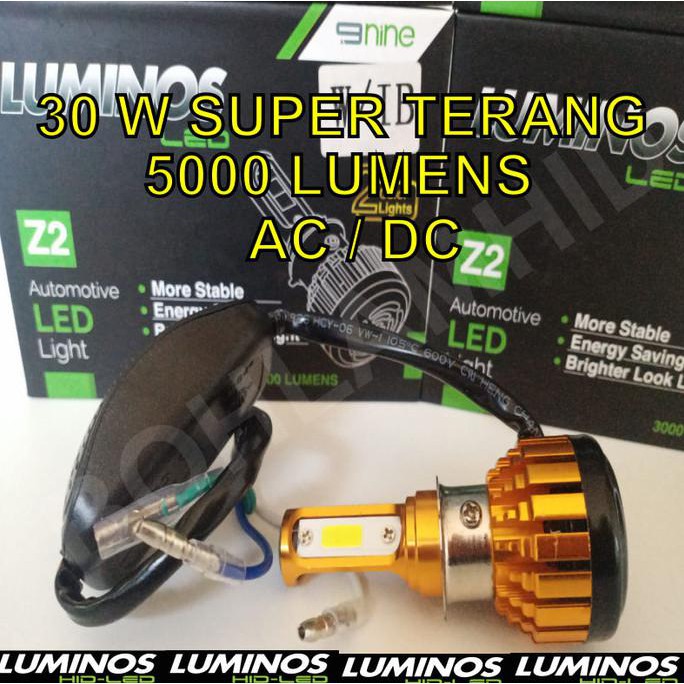 Lampu Motor Led Fino 125 Grande Fi Luminos Z2 2 Warna Putih Dan Biru Bohlamhid Juara