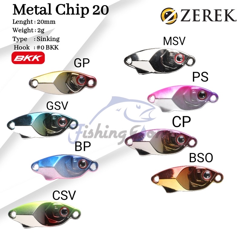 Zerek METAL CHIP Zinc Spoon Lure 20mm 2g | 30mm 5g - Umpan Pancing Ultra Light UL Sungai Laut Terbai