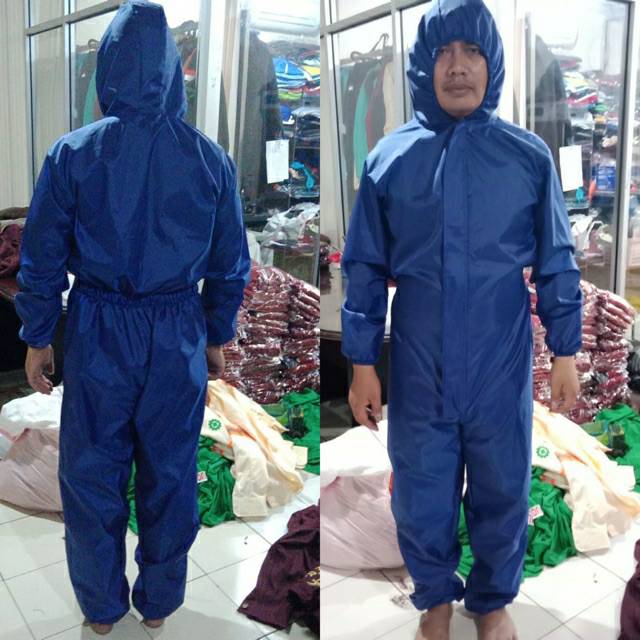  Baju  apd  hazmat coverall waterpoof bahan taslan Shopee  