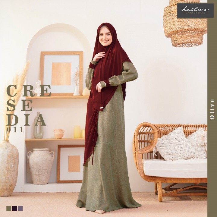 BISA COD - Gamis Haitwo Cresedia 011 Gamis Dewasa Gamis Pesta Fashion Muslim